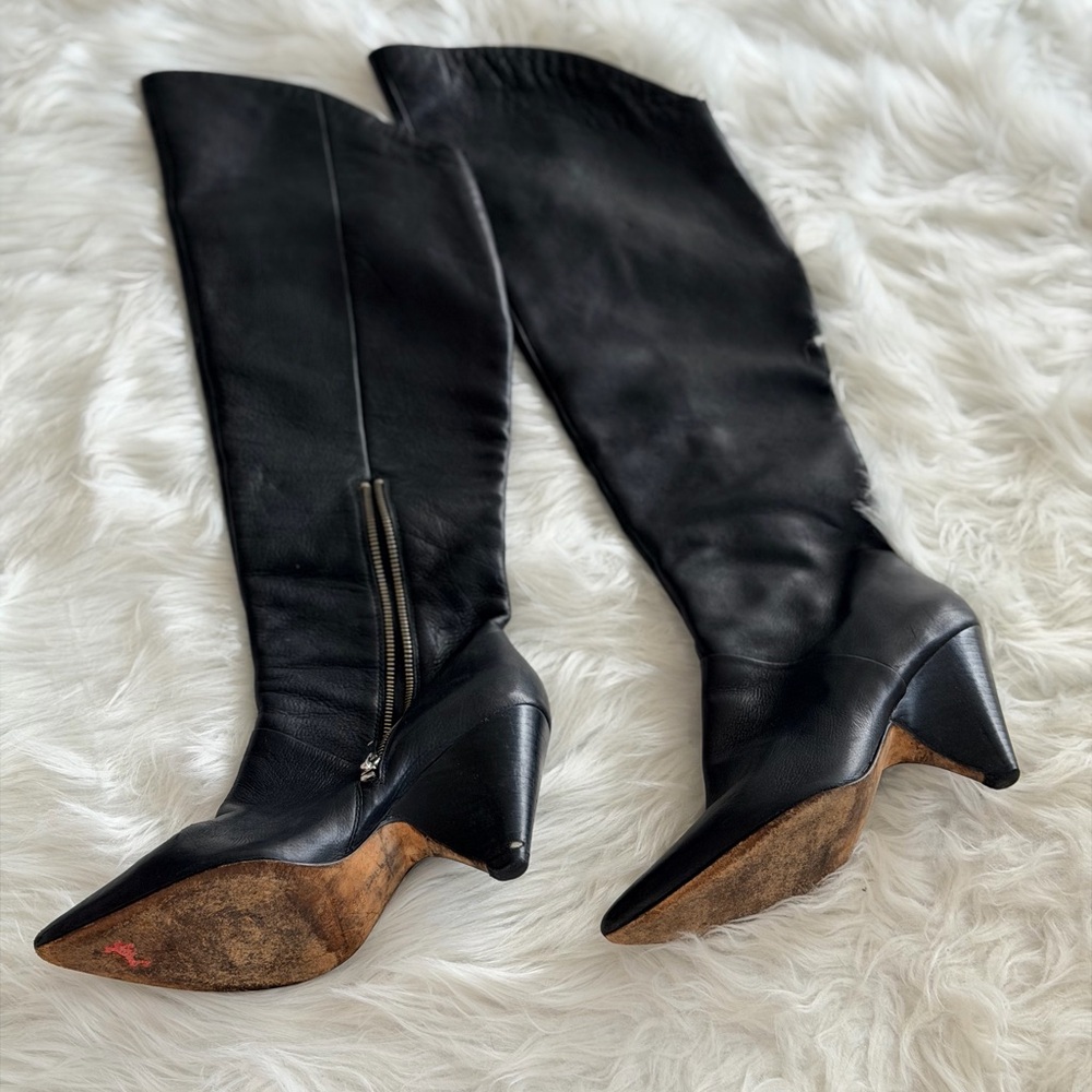 Sigerson Morrison Black Over the Knee Boots - Picture 2 of 9